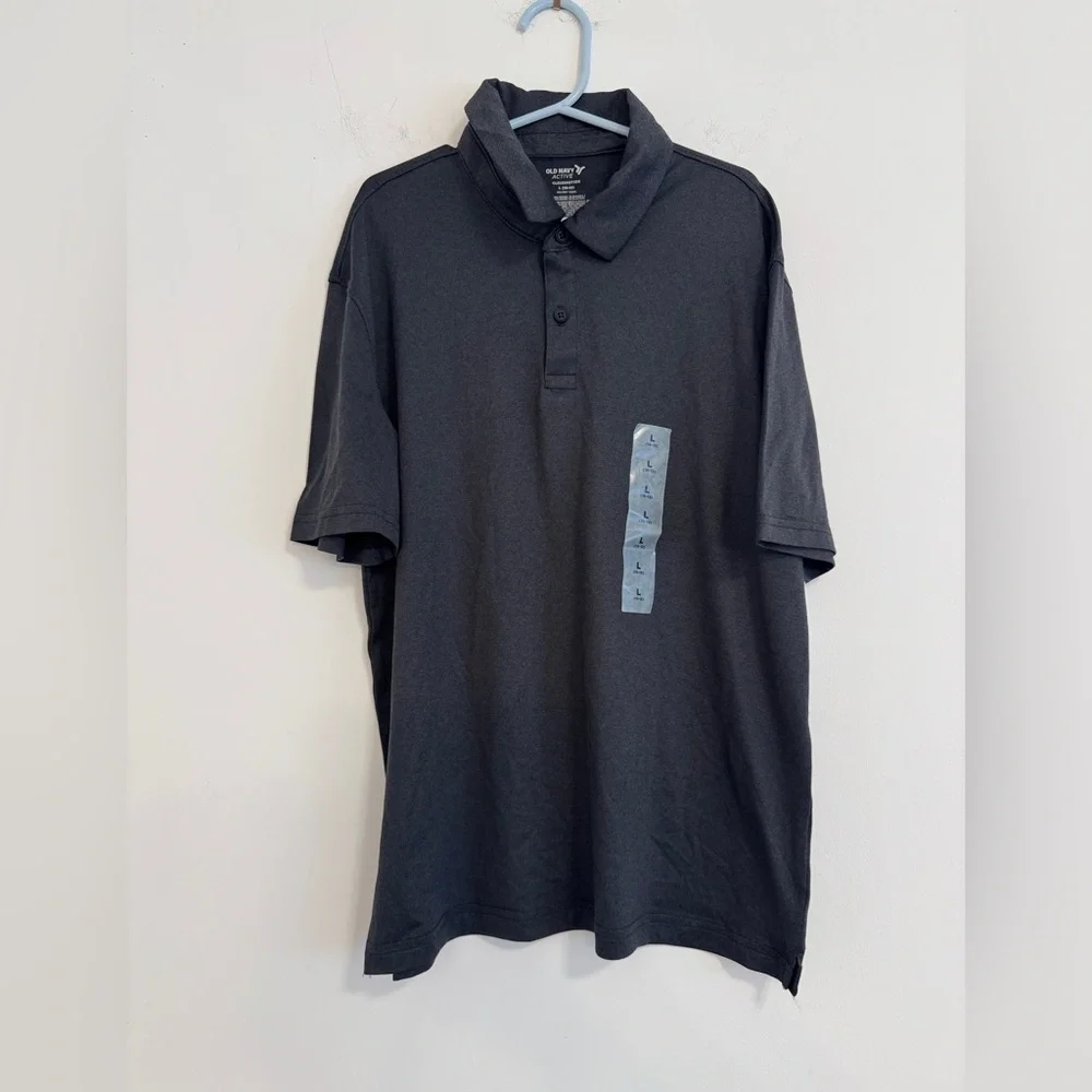 Old Navy Active Boys Charcoal Polo Shirt